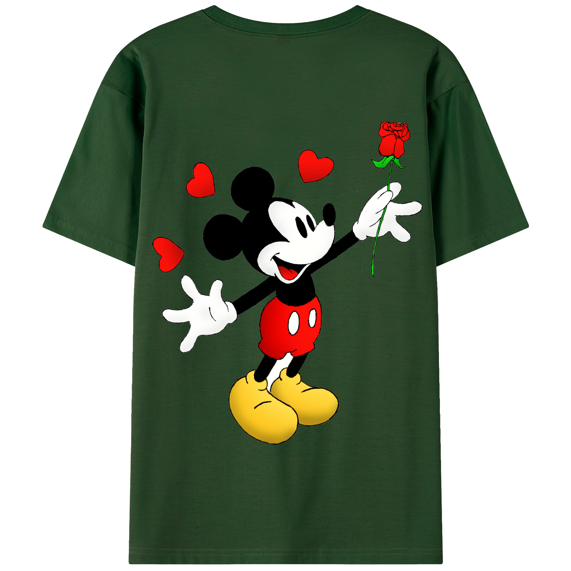 （画像用） ミッキーマウス Mickey Mouse 綿100％半袖Tシャツ（背面プリント）